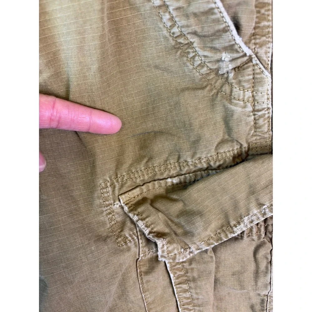American Eagle Cargo Pants Men 32x30 Tan Ripstop AE-3 Field Trousers y2k Grunge